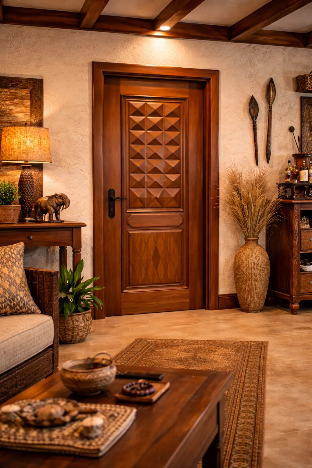 Geometric Pyramid Door