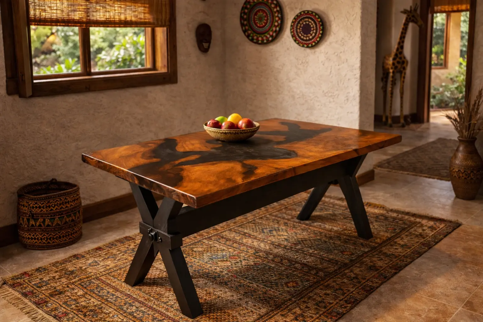 Obsidian River Table